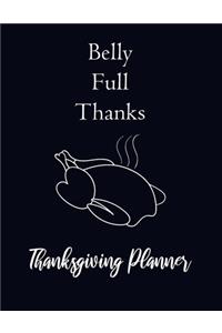 Belly full thanks - Thanksgiving planner