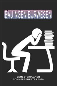 Bauingenieurwesen Semesterplaner - Sommersemester 2020