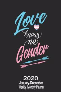 2020 January-December Weekly/Monthly Planner Love Knows No Gender