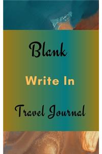 Blank Write In Travel Journal (Dark Green Brown Abstract Art Cover)