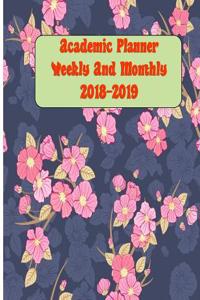 Academic Planner Weekly and Monthly 2018-2019