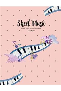 Blank Sheet Music Writing Notebook