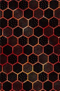 Bullet Journal Notebook Polka Dots and Hexagons Pattern 5