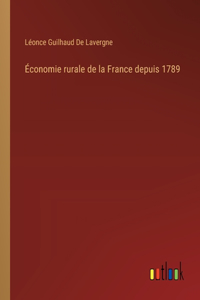 Économie rurale de la France depuis 1789