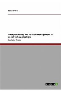 Data portability and relation management in social web applications