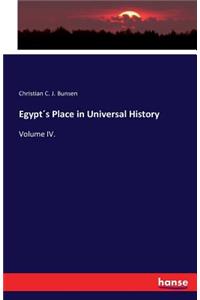 Egypt´s Place in Universal History