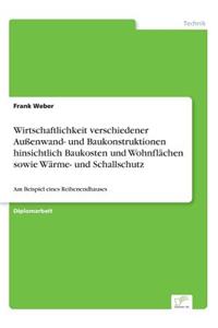 Wirtschaftlichkeit verschiedener Außenwand- und Baukonstruktionen hinsichtlich Baukosten und Wohnflächen sowie Wärme- und Schallschutz