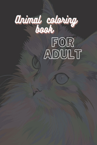 Animal coloring book for adult