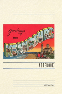 Vintage Lined Notebook Greetings from Keansburg, New Jersey