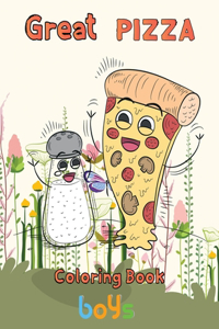 Great pizza coloring book boys