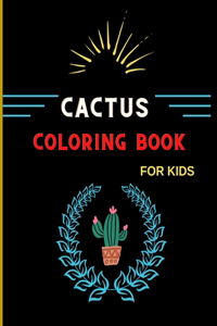 Cactus coloring book for kids