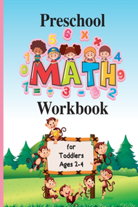 Preschool Math Workbook for Toddlers Ages 2-4