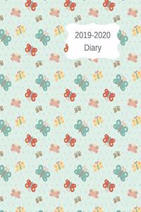 2019-2020 Diary: 8x10 Day to a Page Academic Year Diary, Notes, to Do List & Priorities on Each Page. Blue Cover Design with Butterflies