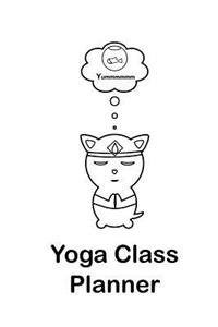 Yoga Class Planner White Cat Meditating