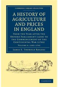 A History of Agriculture and Prices in England