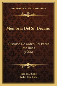 Memoria del Sr. Decano