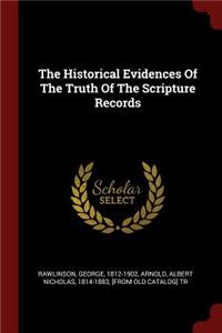 The Historical Evidences Of The Truth Of The Scripture Records