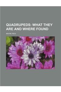 Quadrupeds; What They Are and Where Found