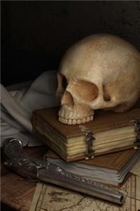 Skull on a Stack of Books Journal