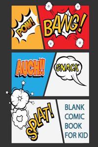 Blank Comic Book for Kids: Large Print 8.5