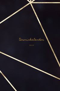 Terminplaner 2020 schwarz gold