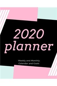 2020 Planner Weekly and Monthly Calendar and Goals