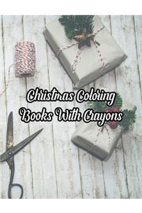 Christmas Coloring Books With Crayons