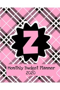 Monthly Budget Planner 2020