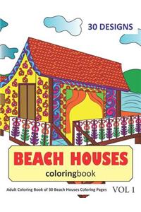 Beach Houses Coloring Book