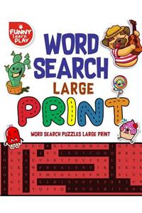 Word Search Large Print Game, Fun Game for Kids and Adults