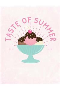 Taste of Summer Ice Cream Party Notebook