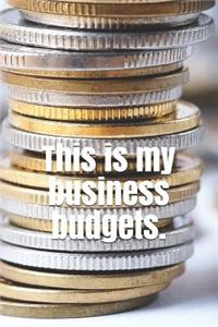 This Is My Business Budgets.: A Budget Notebook Planner for Your Everyday Financial Needs!