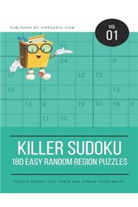 Killer Sudoku - 180 Easy Random Region Puzzles