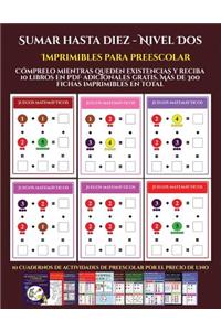 Imprimibles para preescolar (Sumar hasta diez - Nivel Dos)