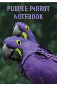 Purple Parrot A5 Lined Notebook