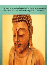 Notebook College Ruled Budda Quote 200 pages size 8.5 X 11