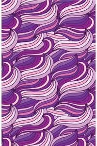 Journal Notebook Abstract Waves Purples
