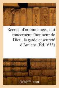 Recueil des dernieres et principales ordonnances, qui concernent l'honneur de Dieu