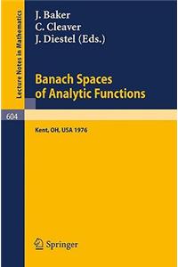 Banach Spaces of Analytic Functions.