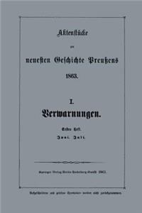 Aktenstücke zur neuesten Geschichte Preußens 1863