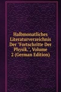 Halbmonatliches Literaturverzeichnis Der 