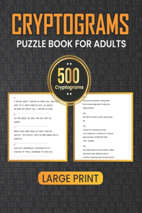 Cryptograms Puzzle Book For Adults