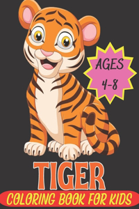 Tiger coloring book for kids ages 4-8