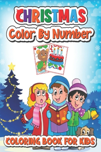 Christmas color by number coloring book for kids