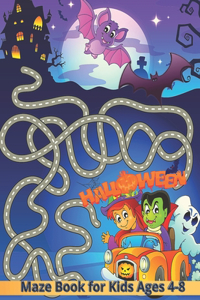 Halloween Maze Book for Kids Ages 4-8