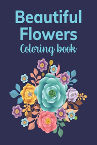 Beautiful flowers coloring Book