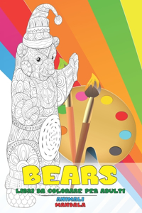 Libri da colorare per adulti - Mandala - Animali - Bears