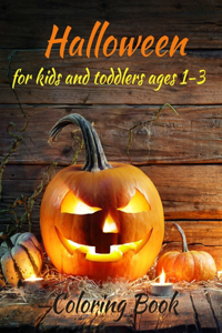 Halloween Coloring Book for kids and toddlers ages 1-3