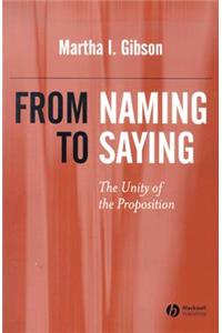 From Naming to Saying
