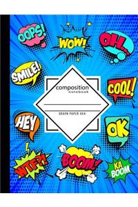 Composition Notebook Graph Paper 4x4